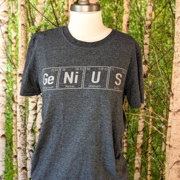 3/$15 Genius nerdcore tee, periodic table grunge by tee luv, size small - Picture 1 of 4